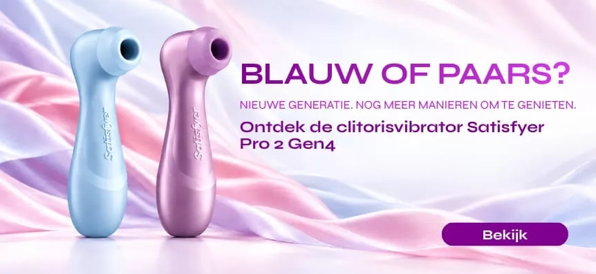 Blauw of paars? Ontdek de nieuwe Satisfyer Pro 2 Gen4 clitorisstimulators bij Desirel.nl | Sex Shop Nederland Desirel.nl