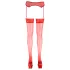 Cottelli - Kanten stay-up kousen - rood - 5/XL