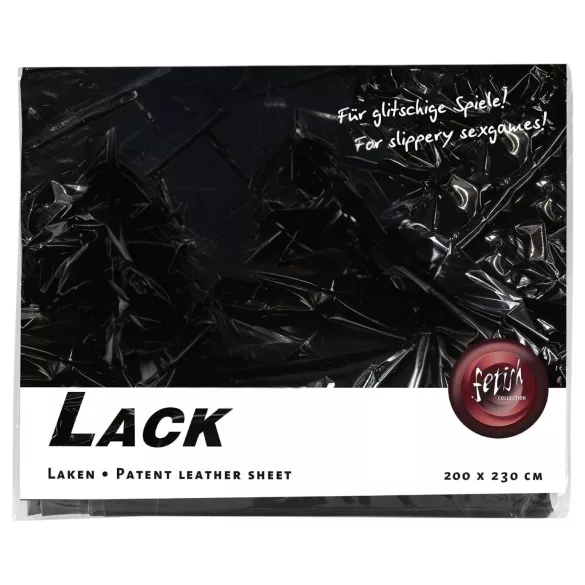 Fetish - Lakens van lak - 200x230 cm (zwart)