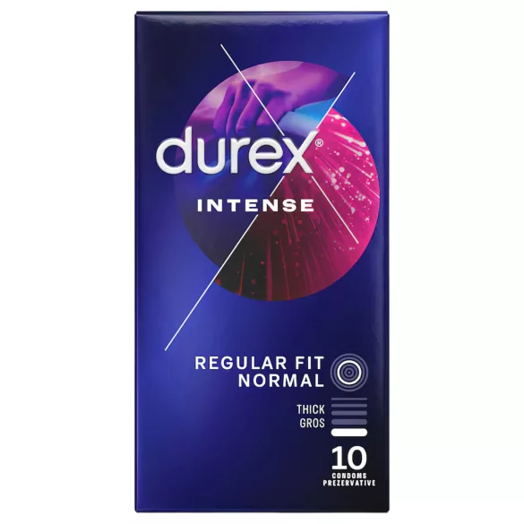 Durex Intense - condooms met ribbels en noppen - 10 stuks