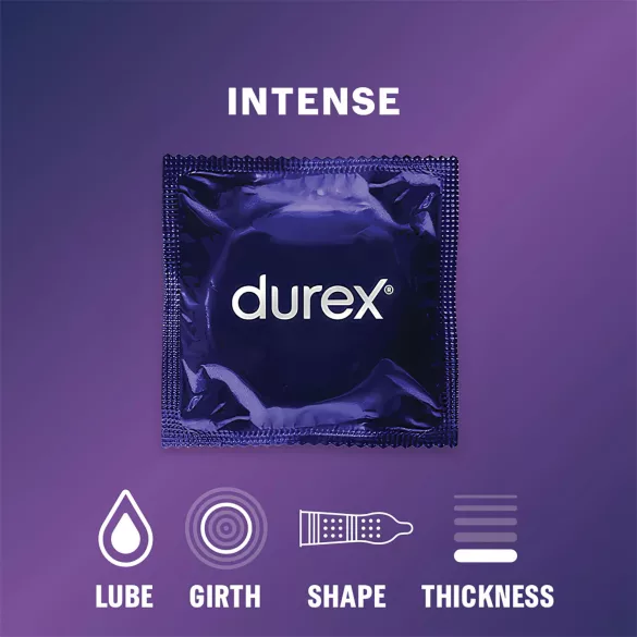 Durex Intense - condooms met ribbels en noppen - 10 stuks