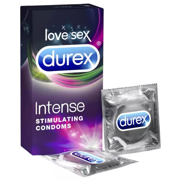 Durex Intense - condooms met ribbels en noppen - 10 stuks