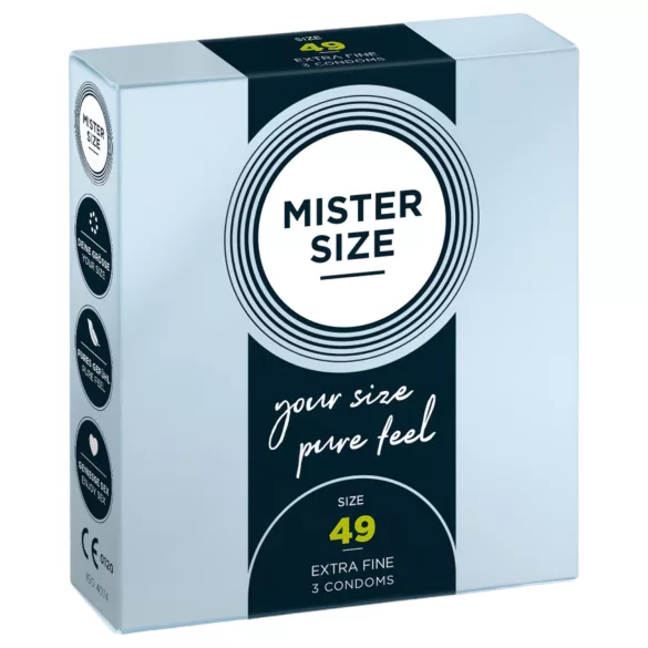 Mister Size - condoom - ultradun - 49mm - 3 stuks