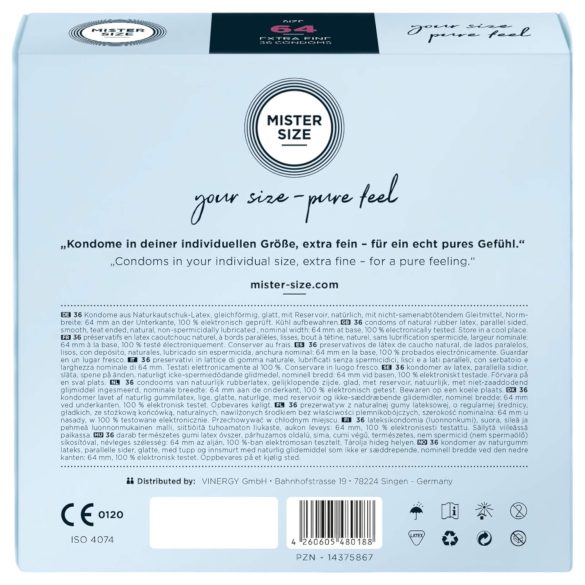 Mister Size dunne condooms - 64mm (36st)
