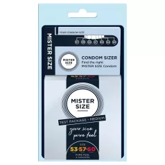   Mister Size - condoom testpakket met penismaatmeter - 3 stuks