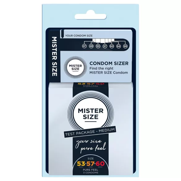 Mister Size - condoom testpakket met penismaatmeter - 3 stuks
