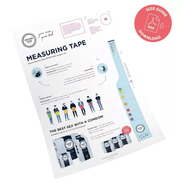 Mister Size - condoom testpakket met penismaatmeter - 3 stuks