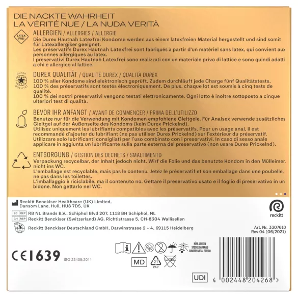 Durex Hautnah - latexvrije condooms (30 stuks)