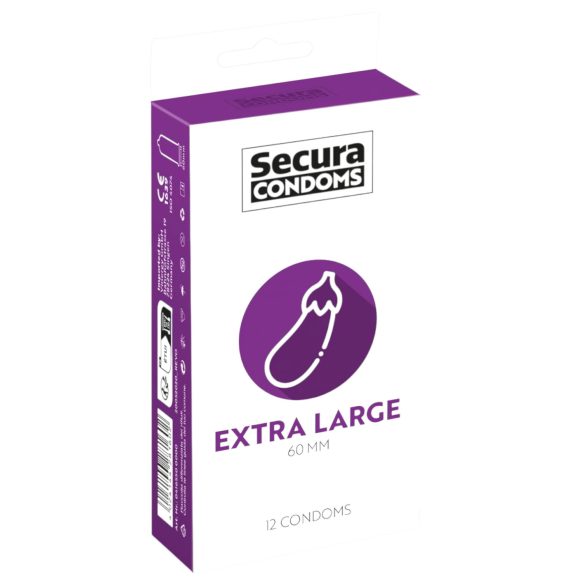 Secura Aubergine - extra grote condooms - 60mm (12 stuks)