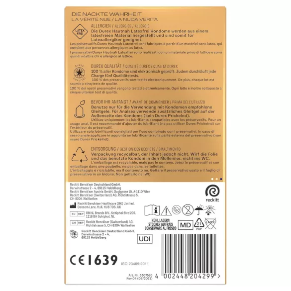 Durex Hautnah - latexvrije condooms - 10 stuks