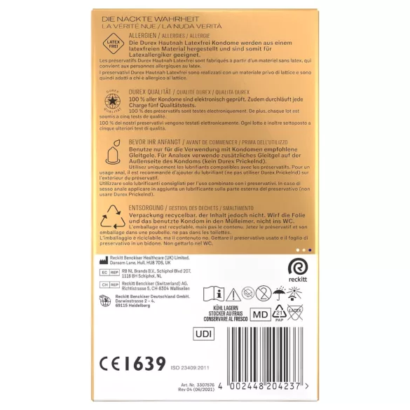 Durex Hautnah - latexvrije condooms - 16 stuks