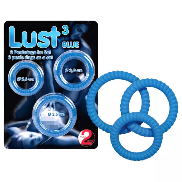 You2Toys - Penisring set van 3 - blauw