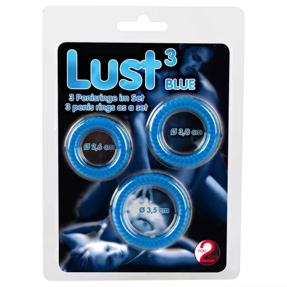 You2Toys - Penisring set van 3 - blauw