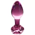 Icicles No. 48 - glazen anale plug met bloem (roze)