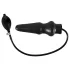 Late X opblaasbare grote anale plug (zwart)