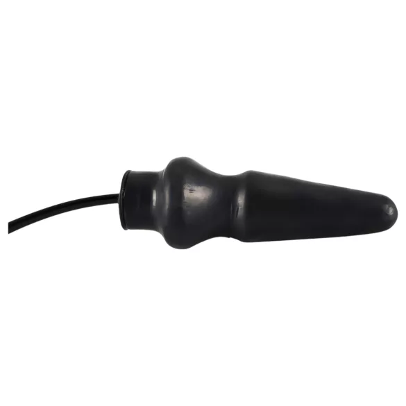 Late X opblaasbare grote anale plug (zwart)
