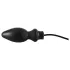 Late X opblaasbare grote anale plug (zwart)