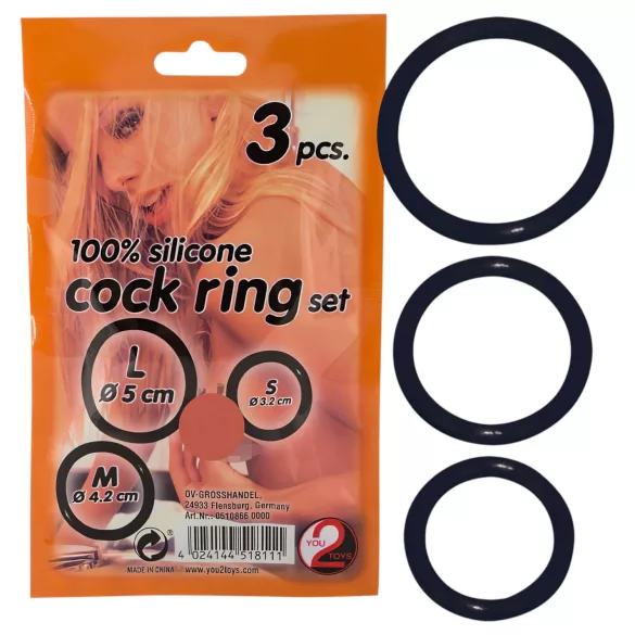 You2Toys - penisring set - siliconen - zwart
