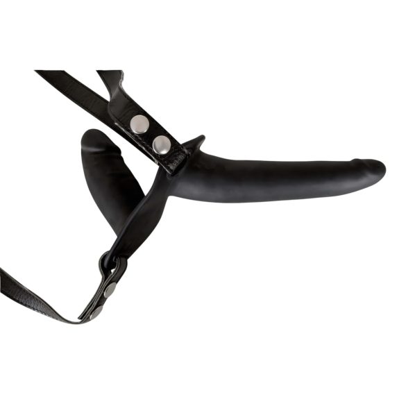 You2Toys - Strap-on siliconen dildo-duo (zwart)