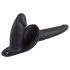 You2Toys - Strap-on siliconen dildo-duo (zwart)