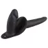 You2Toys - opzetbaar siliconen dildo-duo (zwart)
