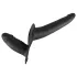 You2Toys - opzetbaar siliconen dildo-duo (zwart)