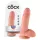 King Cock - dildo met ballen - 18 cm - huidskleur