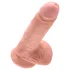 King Cock - dildo met ballen - 18 cm - huidskleur