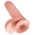 King Cock - dildo met ballen - 18 cm - huidskleur