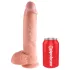 King Cock - dildo met ballen - 25 cm - huidkleur