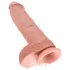 King Cock - dildo met ballen - 25 cm - huidkleur