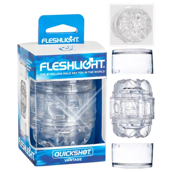 Fleshlight Quickshot Vantage - compacte masturbator - transparant