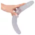 Kristal - dubbel dildo - transparant glas - 34cm