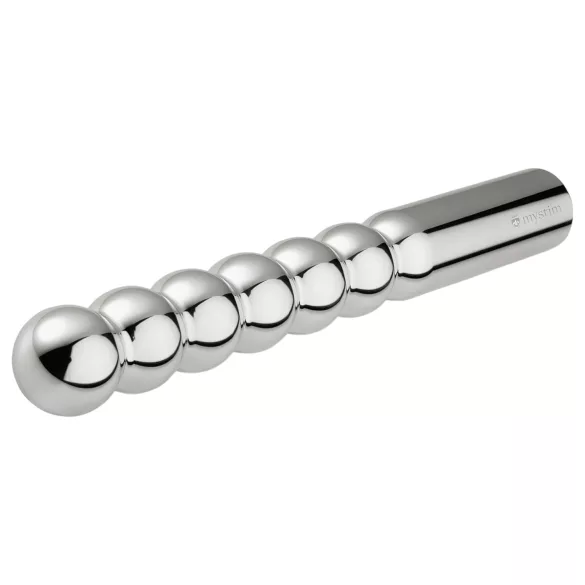mystim - elektro dildo met bolvormig uiteinde - metaal
