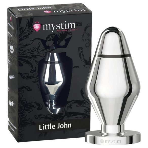 mystim Little John - kleine elektro anale plug (zilver)