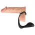 Black Velvets - anale plug met penisring - siliconen - zwart
