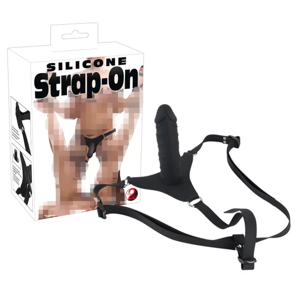 You2Toys - Silicone Strap-On - opzetdildo (zwart)