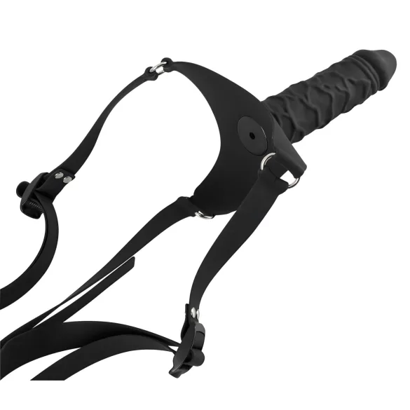 You2Toys - Silicone Strap-On - opzetdildo (zwart)