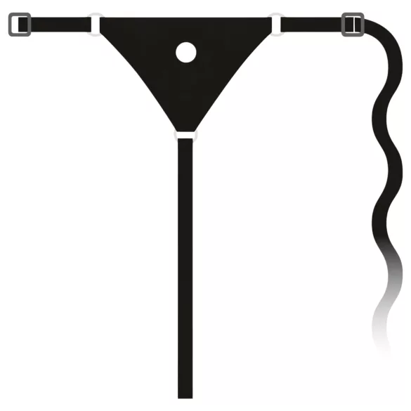 You2Toys - strap-on dildo - siliconen - zwart