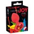 Kleurrijke JOY - siliconen buttplug - klein (rood)
