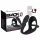 Black Velvets - anaal dildo met penis- en balring - siliconen - zwart
