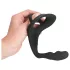 Black Velvets - anaal dildo met penis- en balring - siliconen - zwart