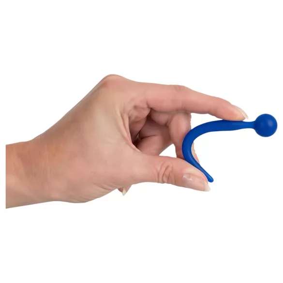Dilator Sperm Stopper - penis plug met balvorm - siliconen - blauw