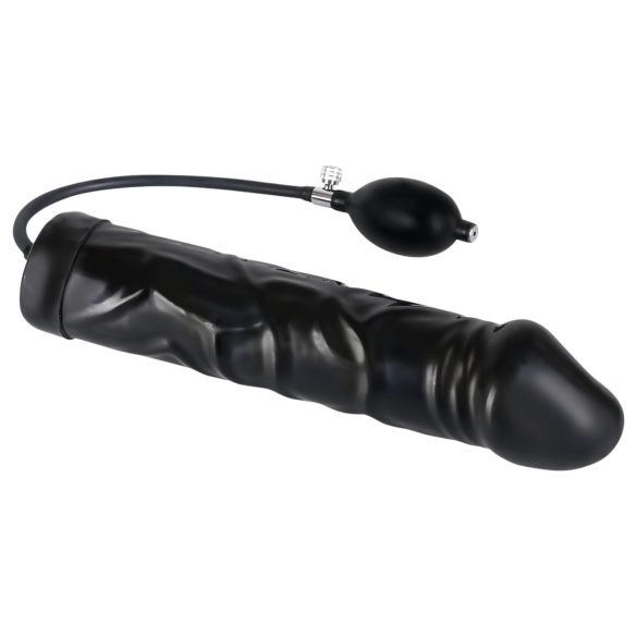 You2Toys - latex, opblaasbare anale plug - groot (zwart)