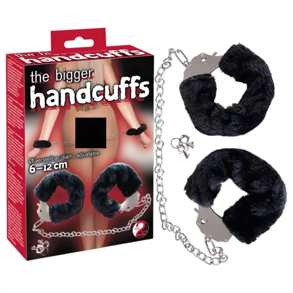 You2Toys - pluche handboeien met lange ketting - zwart