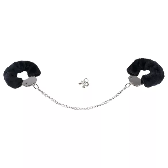 You2Toys - pluche handboeien met lange ketting - zwart