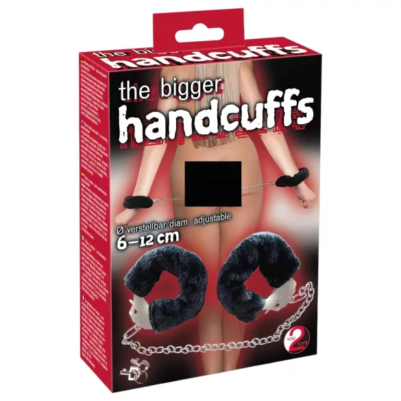 You2Toys - pluche handboeien met lange ketting - zwart