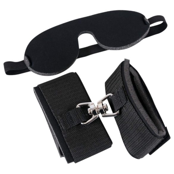 Bad Kitty - Handboeien en Oogmasker (zwart)