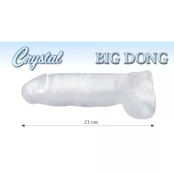 Crystal Clear Big Dong - grote dildo van jelly (21,5 cm)