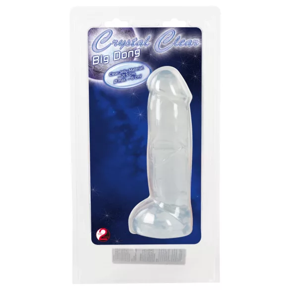 Crystal Clear Big Dong - grote dildo van jelly (21,5 cm)